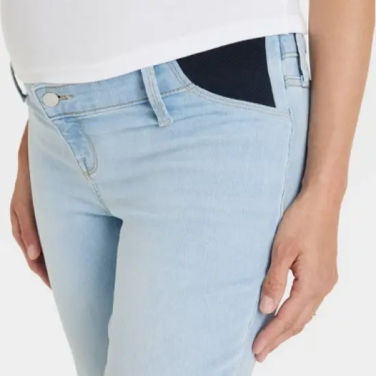 Under Belly High-Rise Denim Flare Maternity Pants - Isabel Maternity by Ingrid & Isabel&trade; image {3}