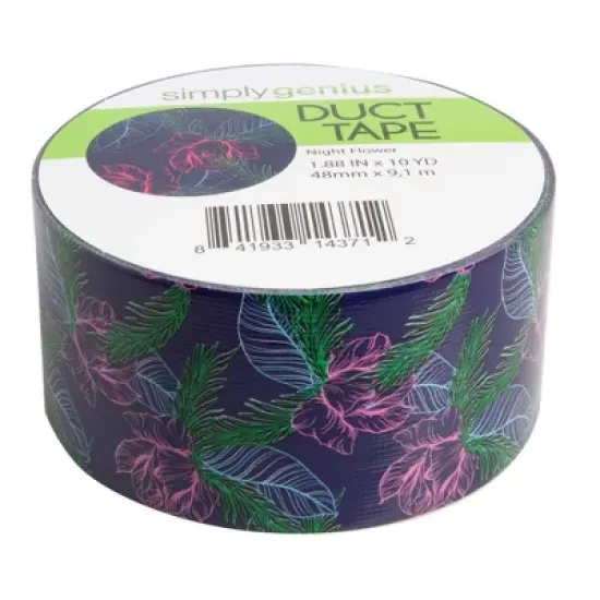 Simply Genius Simply Genius (Single Roll) Patterned Duct Tape Roll Craft Supplies For Kids Adults Colored Duct Tape Colors, Night Flow image {1}
