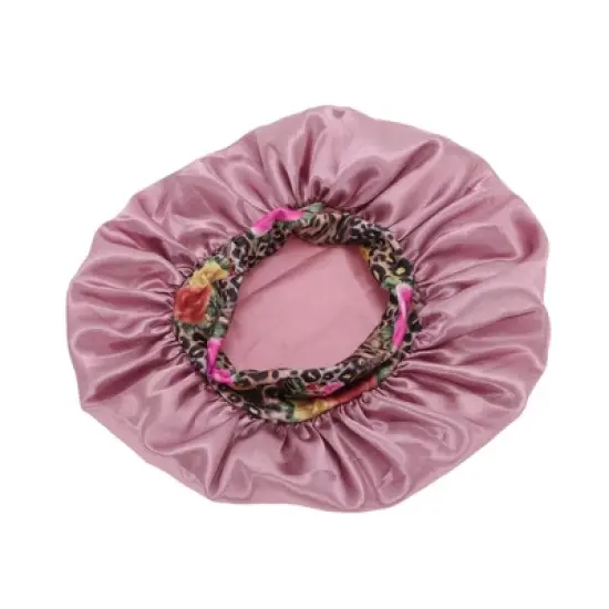 Unique Bargains Women Flowered Shower Cap Black 1 Pc image {8}