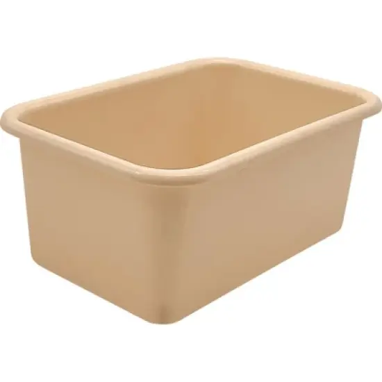 Teacher Created Resources&reg; Small Plastic Storage Bin, Light Brown, Pack of 6 image {2}