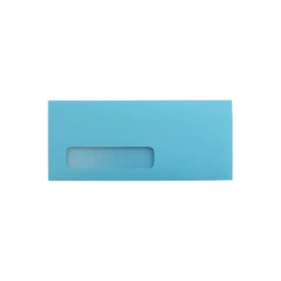 JAM Paper #10 Window Envelope 4 1/8" x 9 1/2" Blue 25/Pack (5156476) image {3}