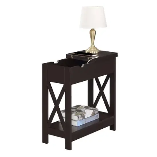 Oxford Flip Top End Table with Charging Station - Breighton Home image {3}