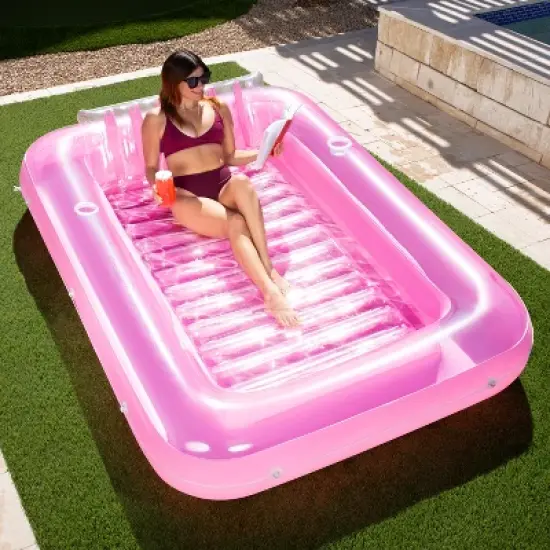 Sloosh Luxe Edition 85" Inflatable Suntan Tub Floating Pool Lounger Pool Tanning Pool Inflatable Tanning Bed for Adults image {7}