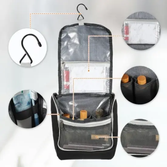 Unique Bargains Waterproof Travel Hanging Makeup Bag 1 Pc image {3}