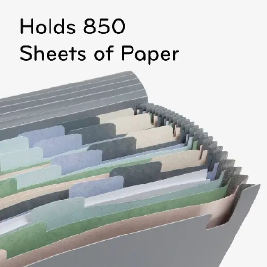 U Brands U Eco 24 Pocket Poly Expandable File Stone image {6}