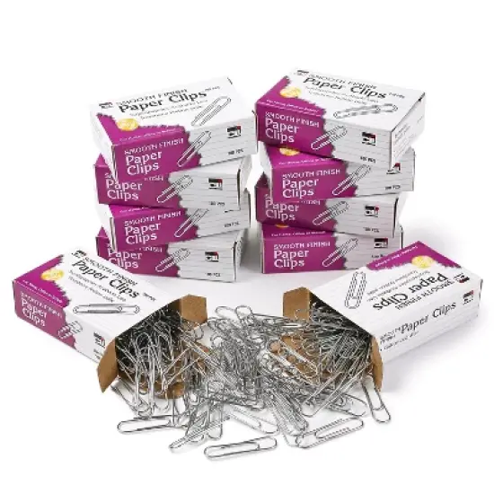CHARLES LEONARD Paper Clips Jumbo Gem 10Boxes 100Bx 301E image {1}