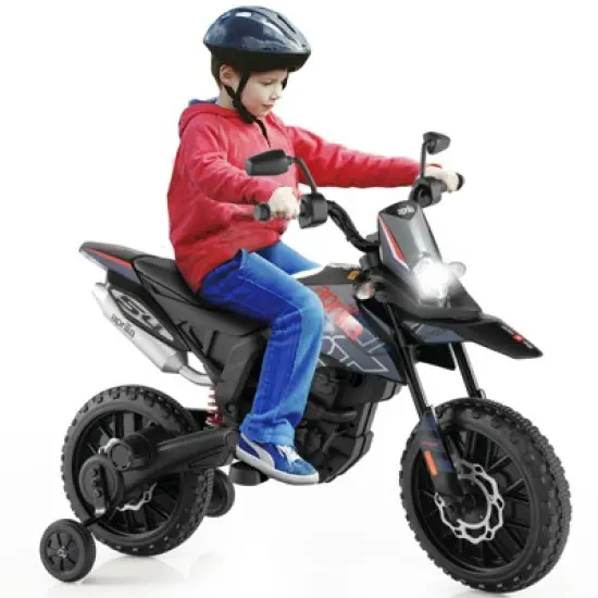 Costway 12V Licensed Aprilia Kids Ride On Motorcycle Electric Dirt Bike with Light & Music image {9}
