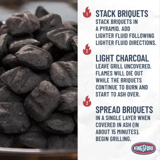 Kingsford 16lb Charcoal Briquettes: Quick Lighting, USA-Made, Outdoor Grilling Fuel image {4}
