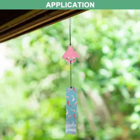 Unique Bargains Metal Vintage Outdoor Wind Chime 2.2" x 17.3" Bronze Tone 1 Pack image {3}