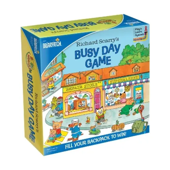 Briarpatch Richard Scarry's Busy Day Game: Educational Board Game for 2-4 Players, Includes Cards and Die image {6}