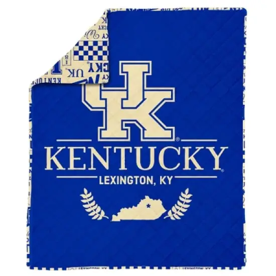 NCAA Kentucky Wildcats 60 x 80 Quilted Throw Blanket image {5}