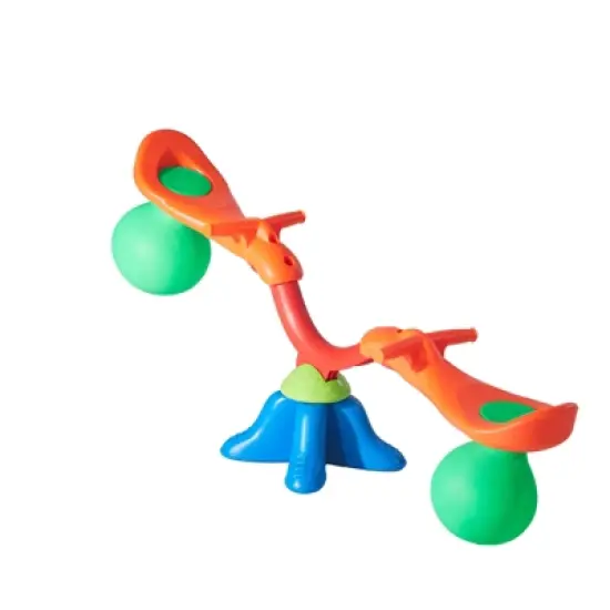 VEVOR Kids Seesaw, 55 lbs Load Capacity per Seat, Sit and Spin Teeter Totter, Swiveling 360 Degrees Rotating for Aged 3+, Orange&Blue&Green image {8}