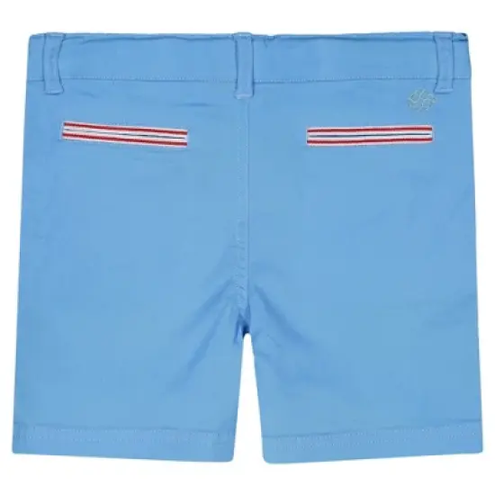 Andy & Evan Kids BOYS TWILL SHORTS in Light Blue, Size 7Y image {2}