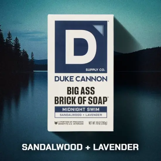Duke Cannon Supply Co. Big Ass Brick of Soap for Men - Midnight Swim Bar Soap - 10oz image {6}