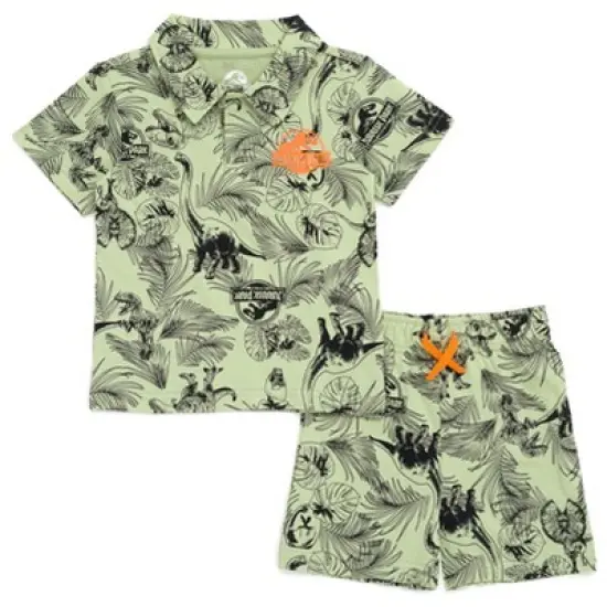 Jurassic Park T-Rex Polo Shirt and Shorts Toddler to Big Kid image {7}