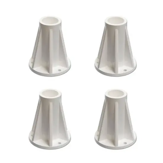 Saftron Polymer 6 Inch Pool Handrails and Ladders Surface Mounting Base (4 Pack) image {5}