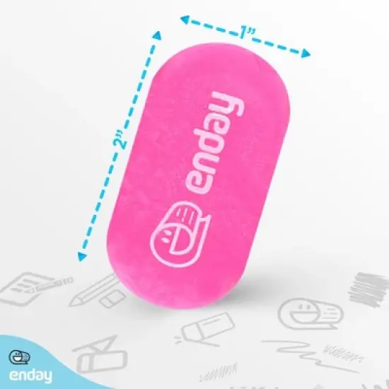 Enday Color Oval Eraser, 4 Pack image {2}