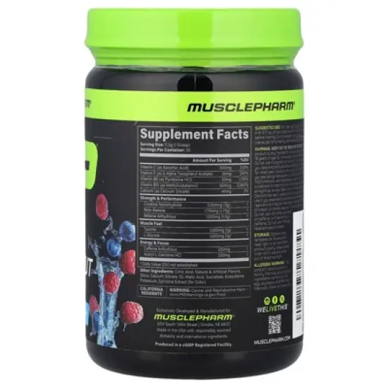 MusclePharm Assault&reg; Preworkout, Blue Raspberry , 12.1 oz (344 g) image {1}