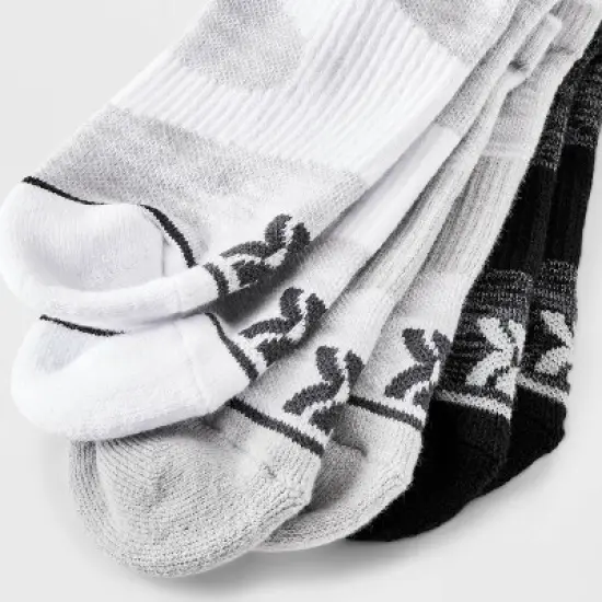 Women's 6+1 Bonus Pack Active Accents Tab No Show Socks - All In Motion&trade; Black/Gray 4-10 image {1}