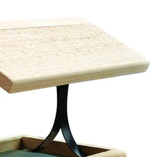 Woodlink 24373 Durable Outdoor Natural Cedar Inland Fly Through Bird Feeder with 2 Pound Mixed Seed Capacity for Backyard Birds, Brown image {2}