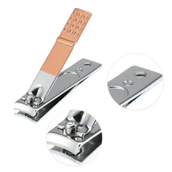 Unique BargainsStainless Steel Manicure Nail Clippers Pedicure Tools Rose Gold Tone 7 in 1 Set image {3}