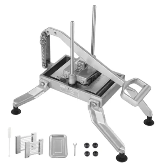 VEVOR Commercial Vegetable Slicer, 3/8" and 3/16" Tomato Slicer, Stainless Steel and Aluminum Alloy Vegetable Cutter Slicer, Manual Tomato Slicer image {8}