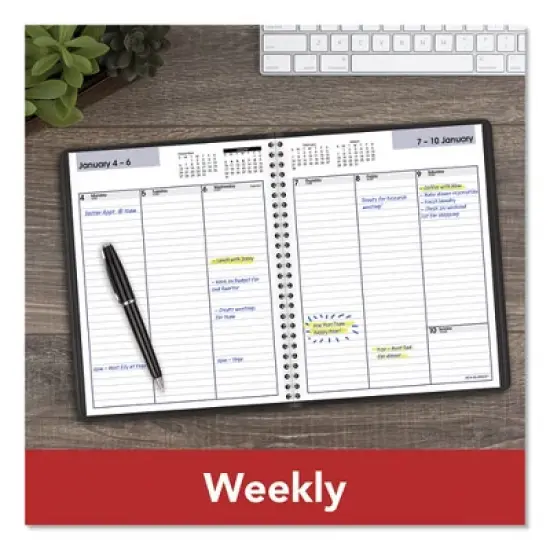 DayMinder Weekly Planner, Vertical-Column Format, 8.75 x 7, Black Cover, 12-Month (Jan to Dec): 2026 image {5}