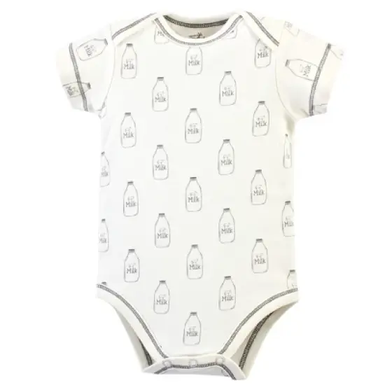 Touched by Nature Organic Cotton Bodysuits 5pk, Farm Friends image {1}