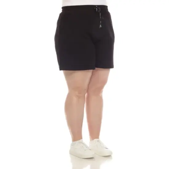 Plus Size Super Soft Drawstring Waistband Sweat Short image {1}