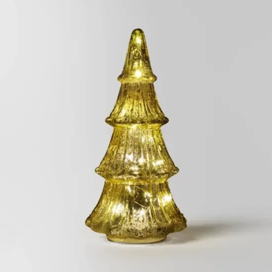 12" Christmas Mercury Lit Glass Tiered Classic Tree Decor - Wondershop&trade; image {4}