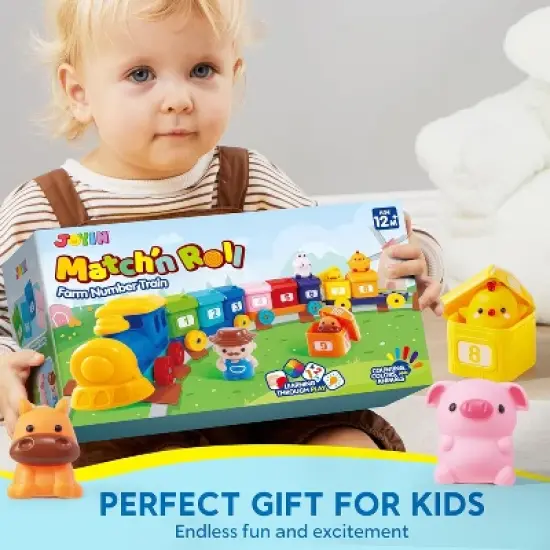 Joyfy Montessori Learning Toys for Toddlers 1 2 3 Years Old, Counting, Matching & Sorting Toy Train Finger Puppets, Birthday Gift for Baby Boys Girls image {7}