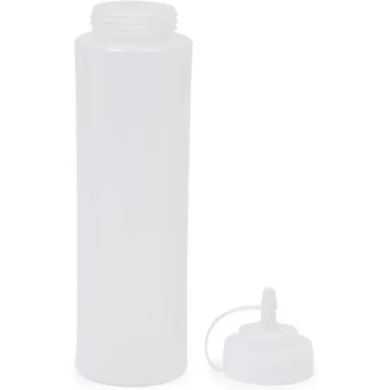 Juvale 6 Pack Plastic Condiment Squeeze Bottles for Restaurants, Clear (29 oz) image {4}