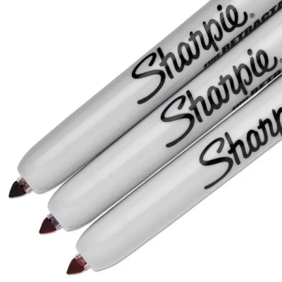 Sharpie Retractable Permanent Markers Fine Point Assorted 3/Set 32726PP image {6}