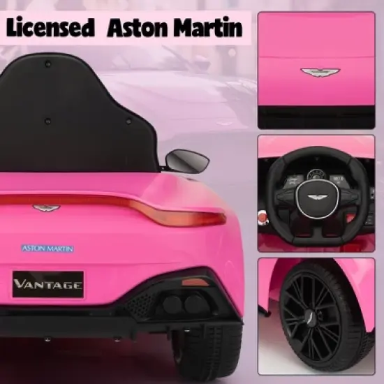 Sandinrayli 12-Volt Kids Ride on Toy Car Electric Car Licensed Aston Martin with Remote Control and LED Lights image {6}