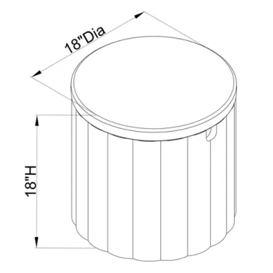 Folding Round Storage Ottoman - Room Essentials&trade; image {5}