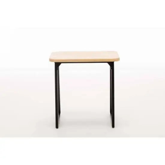 2pc Aero Desk Set Natural - Boraam: Compact, Mid-Century Modern, 36" Width, Metal Frame image {18}