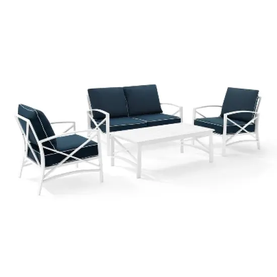 Kaplan 4pc Outdoor Conversation Set - Navy - Crosley image {5}