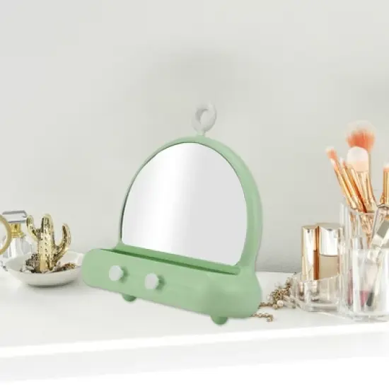 Unique Bargains Convenient Desktop Cosmetic Mirrors 1 Pc image {2}