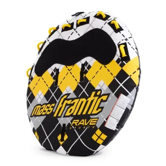 RAVE Sports 02408-RV Mass Frantic 4 Rider Towable Boat Water Innertube + RAVE Sports 02463-RV Mambo 3 Rider Towable Boat Water Inflatable Float image {3}