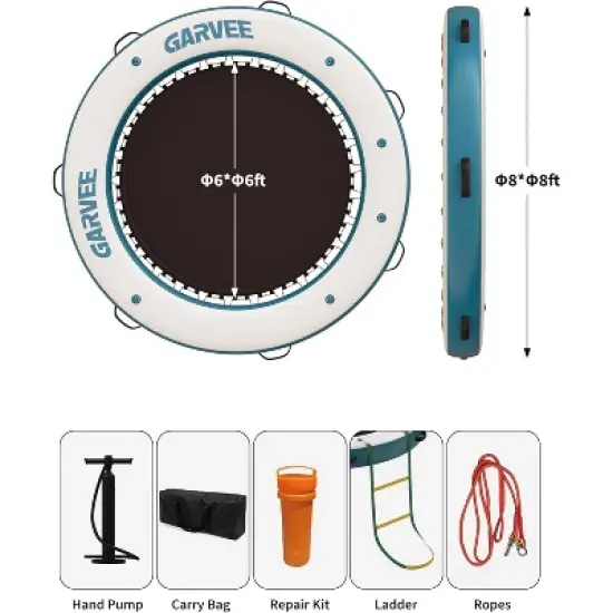 Acekool Floating Hammock - 10ft/8ft Water Lounge image {3}
