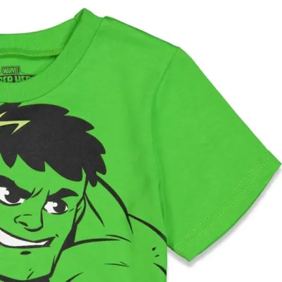 Marvel Avengers Spider-Man Hulk Graphic T-Shirt and Bike Shorts Outfit Set Toddler to Big Kid image {5}