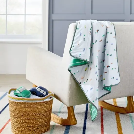 Jersey Knit Reversible Blanket - Cloud Island&trade; Trucks image {1}