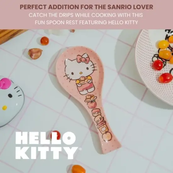 Silver Buffalo Sanrio Hello Kitty Stacked Snacks Ceramic Spoon Rest image {2}