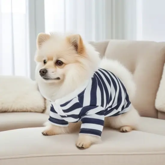 Unique Bargains Dog Clothes Navy Blue 1 Pc image {4}