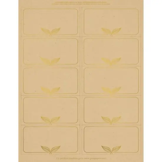 50ct Kraft Everyday Address Labels Brown/Gold: Great Papers! Mailing & Shipping Labels, 4"x2", 50 Pack, Paper Material image {3}