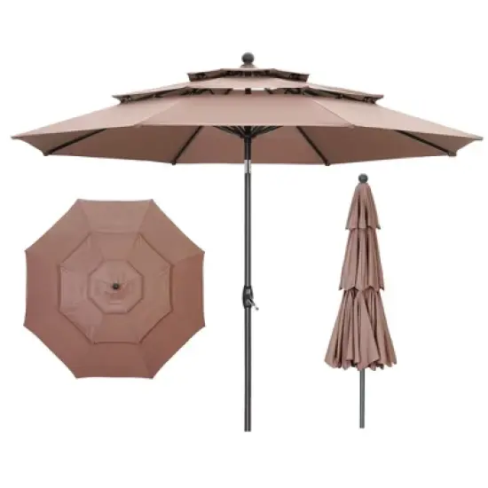 Ainfox 10ft  3-Tier Vented Beach Umbrella image {6}