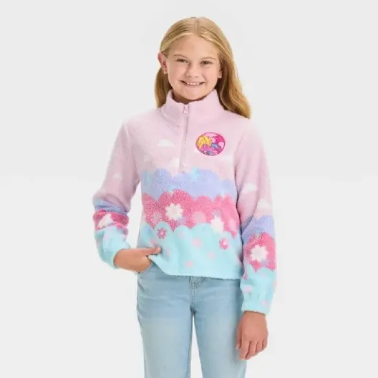Girls' Trolls Poppy Faux Shearling Pullover Sweatshirt image {3}
