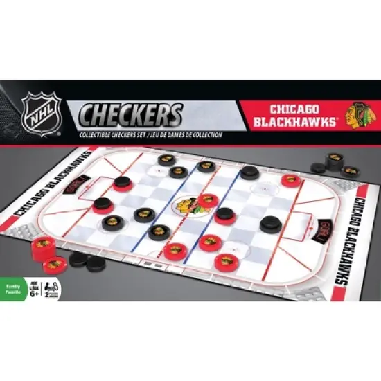 MasterPieces Officially licensed NHL Chicago Blackhawks Checkers Board Game for Families and Kids ages 6 and Up image {5}