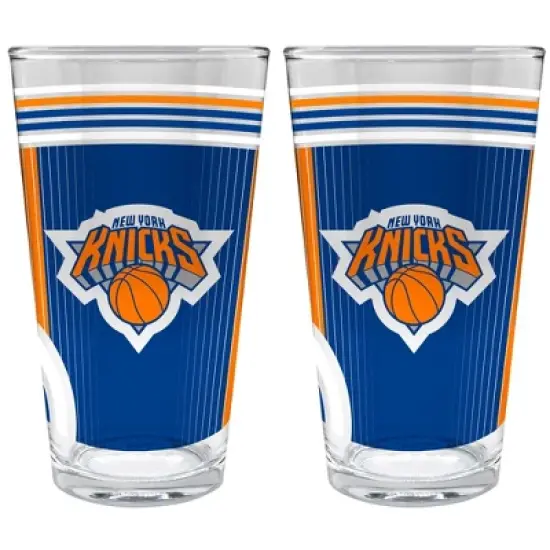 NBA New York Knicks 2pc Pint Glass Set image {3}