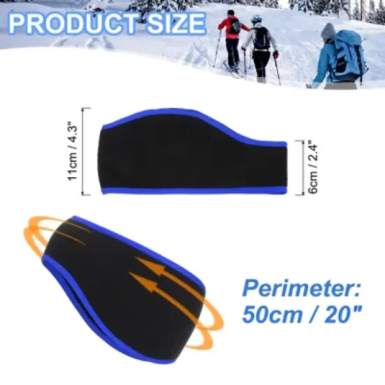 Unique Bargains Polar Fleece Stretchy Winter Running Jogging Sweatband Ear Warmer Headband image {1}